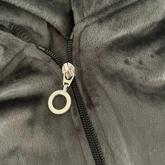 SOFTIES by Paddi Murphy Snuggle Jumper Jogger Leg Charcoal Gray Onsie Pajama NWT - Picture 3 of 5